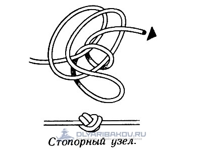 Как вязать стопорный узел для скользящего поплавка